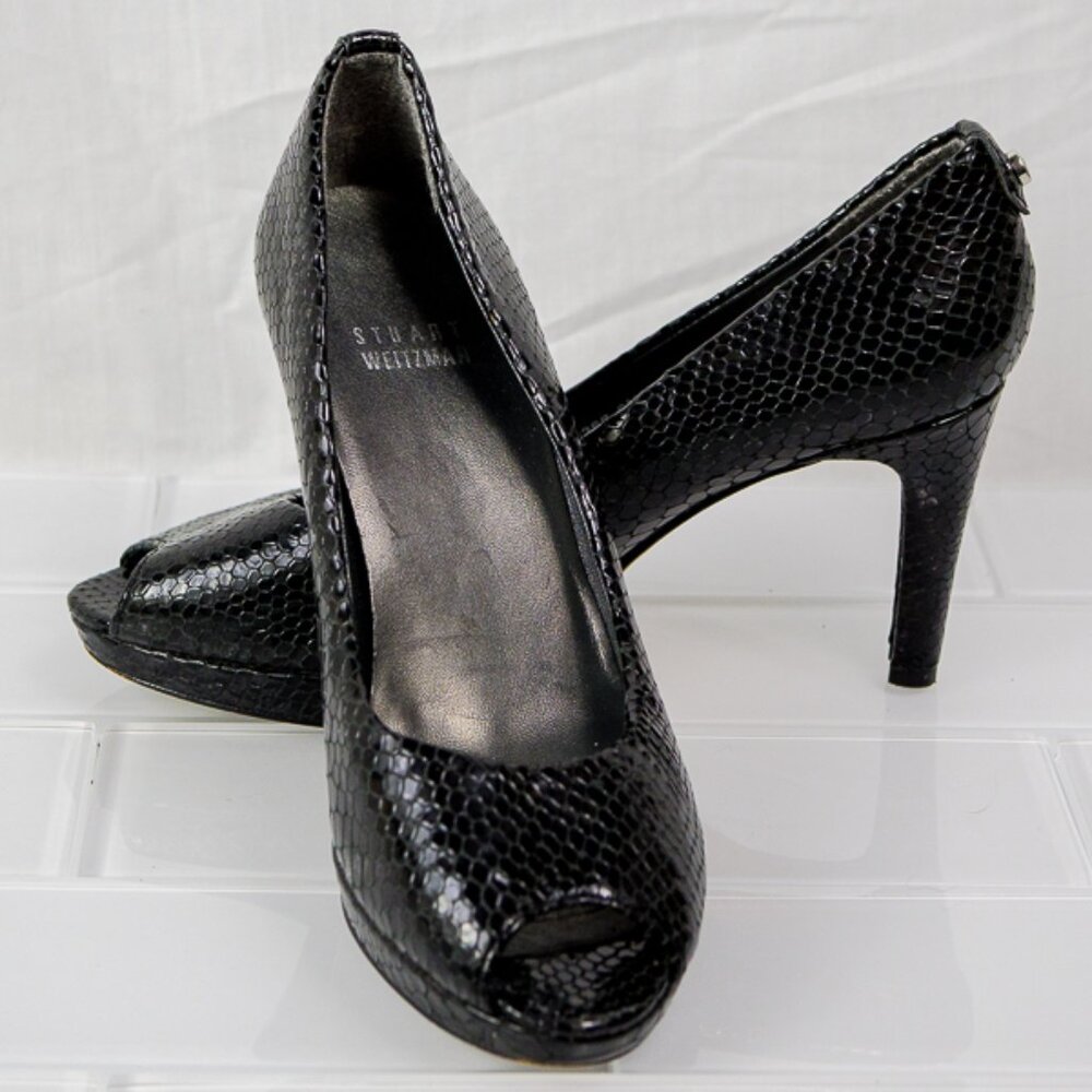 Stuart Weitzman 61/2 M, 3 In Heel, Reptile Look P… - image 2